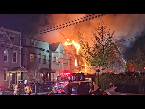 2nd Fire During -Union City 3rd Alarm - Major 4-alarm Blaze in Weehawken Nj (Jane ST) 4-12-23