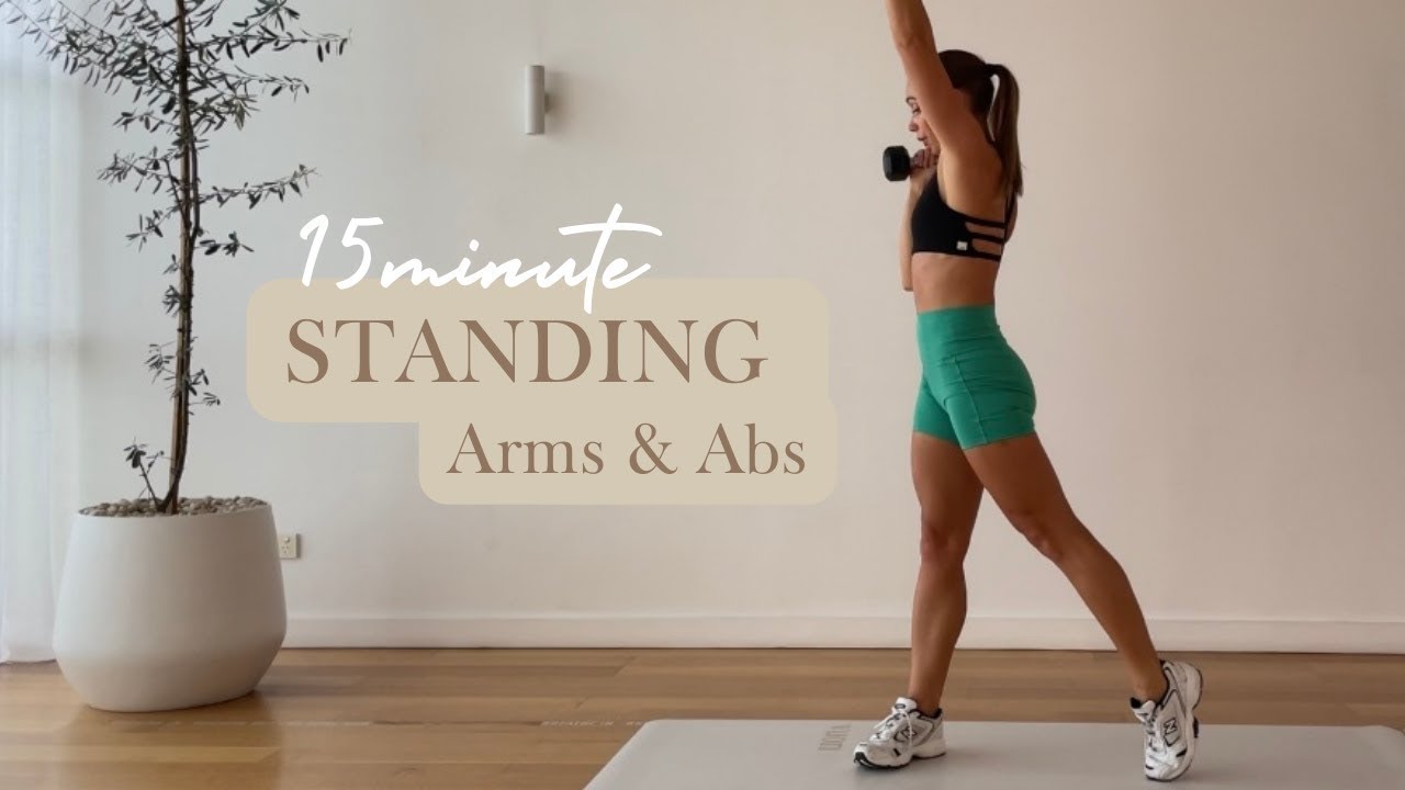15-MINUTE STANDING ARMS & ABS - With Weights (upper body, tone & sculpt, no repeats)