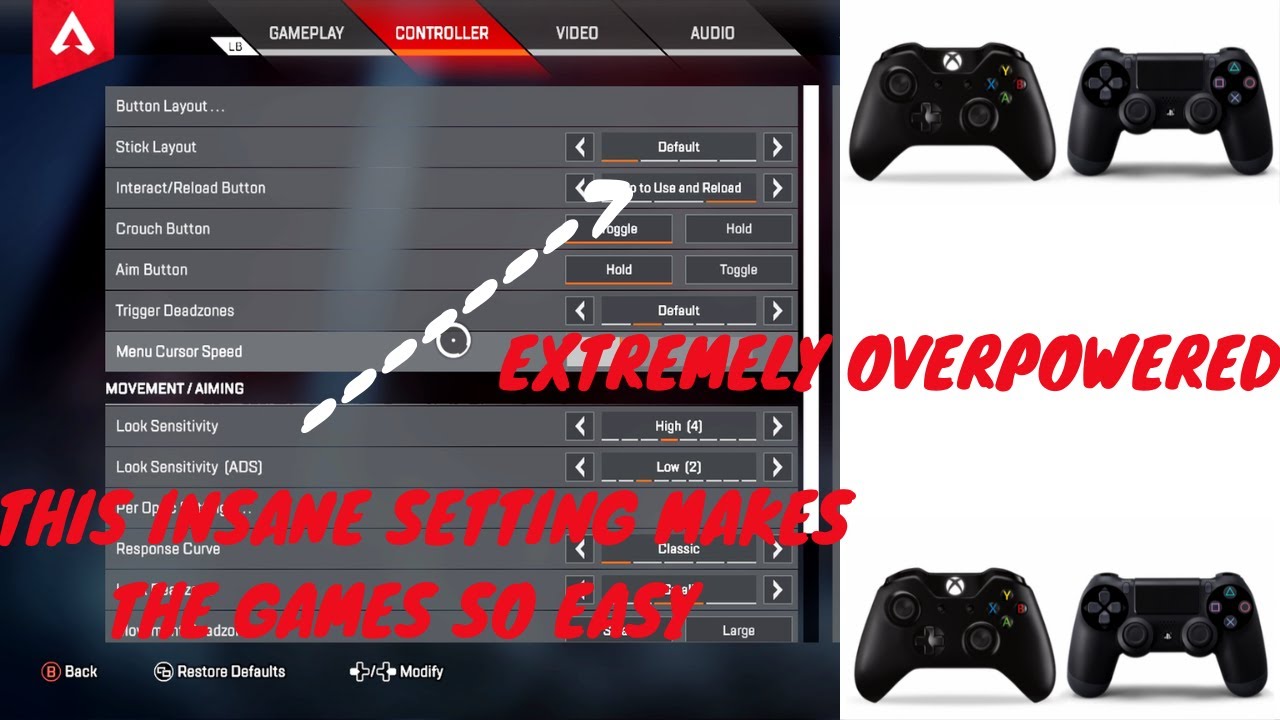 THE NO DOUBT BEST SETTINGS IN APEX LEGENDS!!! WITH A CONTROLLER