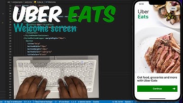 ASMR Programming - Uber Eats welcome screen design coding  - No Talking