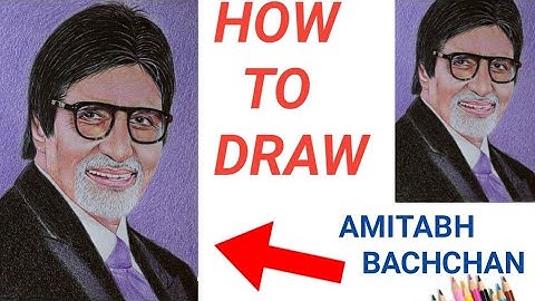 AMITABH BACHCHAN DRAWING ||How To Draw Amitabh Bachchan Step By Step