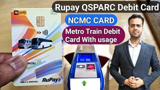 PNB NCMC Rupay Debit Card | QSPARC Debit Card | Very Good Metro train Debit Card
