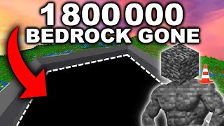 How I Broke 1,800,000 Bedrock In Survival Minecraft