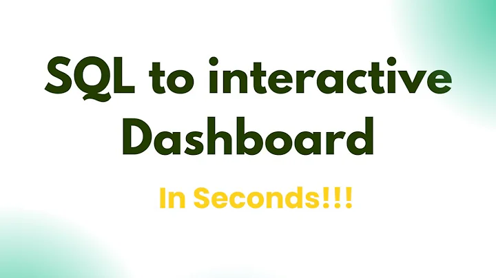 Build a Smart SQL Dashboard in Seconds with AI!