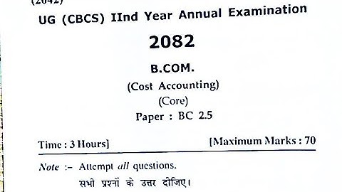 2ND YEAR 2022 COST ACCOUNTING PAPER HPU