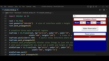 Python tkinter demo: room scheduler
