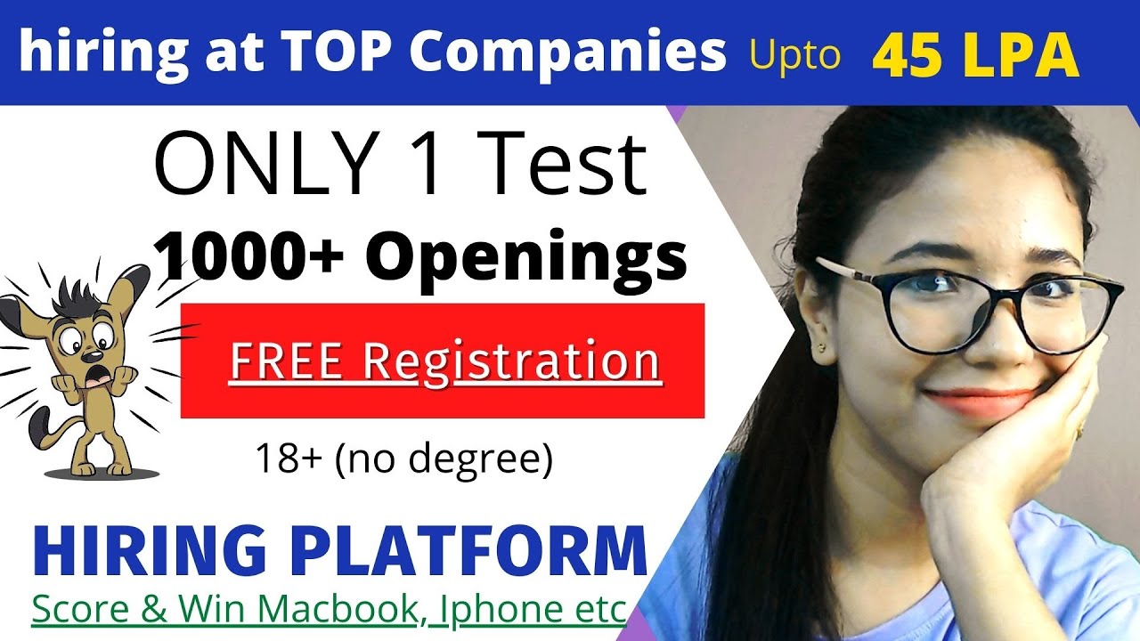 1000+ job openings for FREE in India's top Companies No degree, only