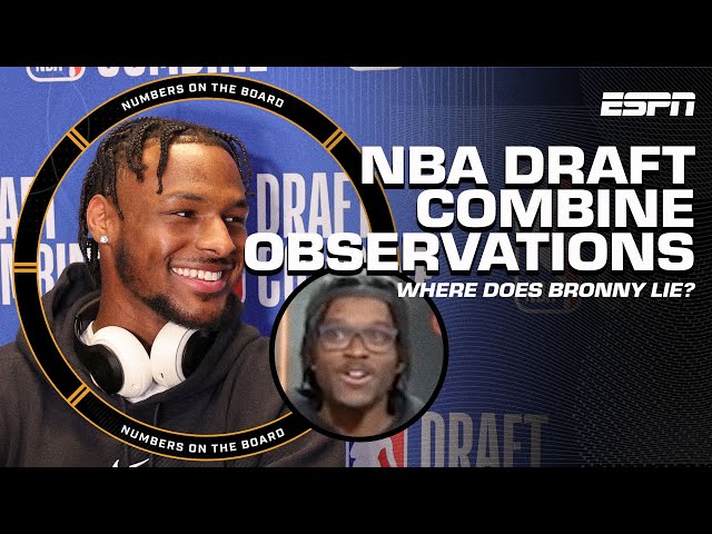 NBA DRAFT COMBINE observations 👀 Kenny has his EYES ON Bronny 🧐 | Numbers on the Board