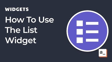 Hoe de lijstwidget te gebruiken