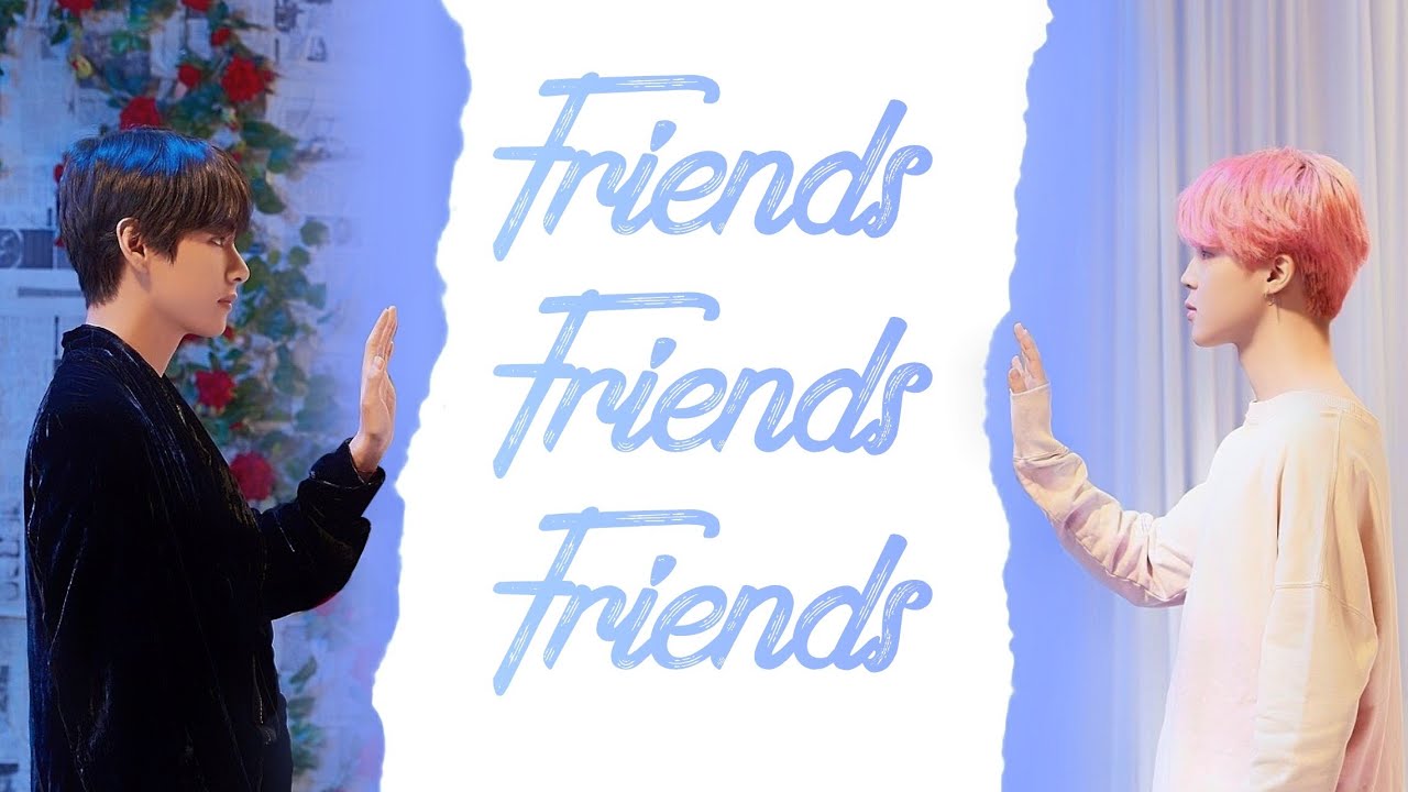 Песня friends bts v. Чимин friends. Чимин надпись. V and Jimin friends. Jimin_of_BTS френдс.