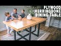 DIY Plywood Herringbone DinningTable