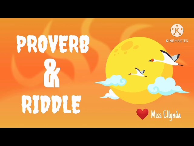 Proverb Riddle Materi Bahasa Inggris Youtube