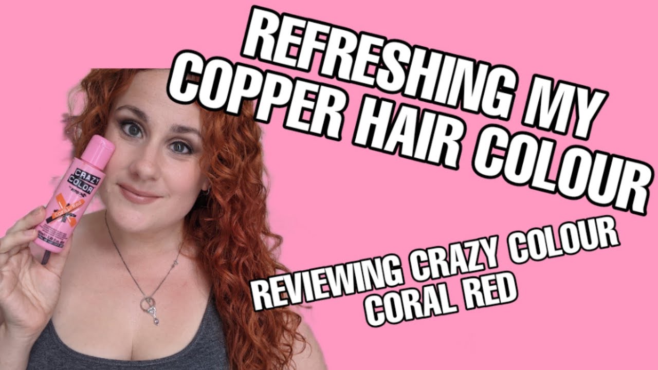 KEEPING HAIR BRIGHT! Reviewing Crazy Colour Coral on my wavy/curly - YouTube