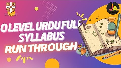 O level/IGCSE Urdu P1 full syllabus last minute run through by Ms jabeen iftikhar