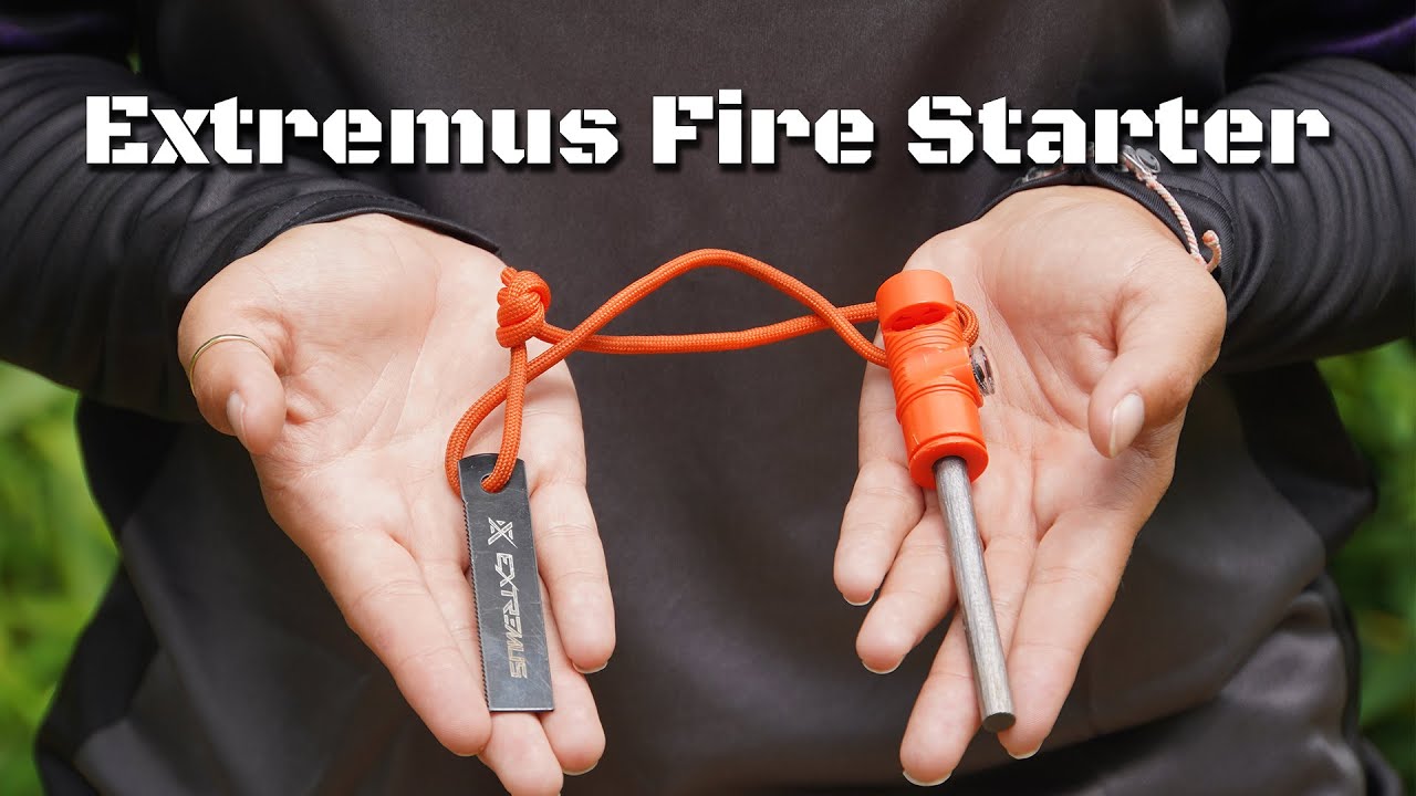 NEW Extremus 6-in-1 Magnesium Fire Starter with Survival Tools 
