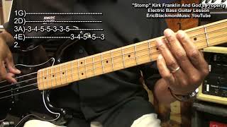 STOMP Kirk Franklin & God's Property Bass Guitar Lesson @EricBlackmonGuitar chords