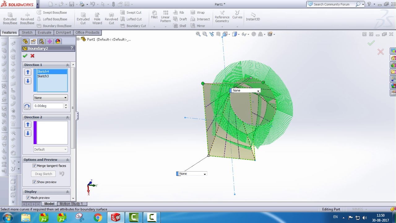 Solidworks Tutorial....How To Use Boundary Boss/Base Without Guide ...