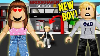 MY GIRLFRIEND LIKES THE NEW BOY IN SCHOOL!! **BROOKHAVEN ROLEPLAY** | JKREW GAMING