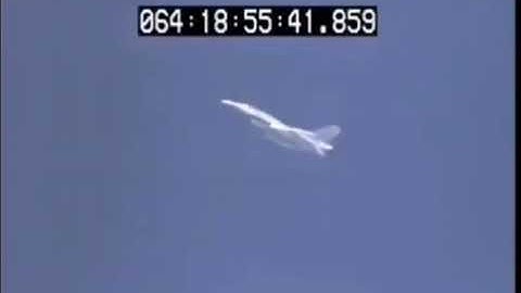 The test pilot deliberately makes the F-16 out of control.