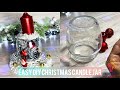 ✨ DIY Christmas Candle Holder from a Jar | Easy Handmade Holiday Decoration 🕯️🎄