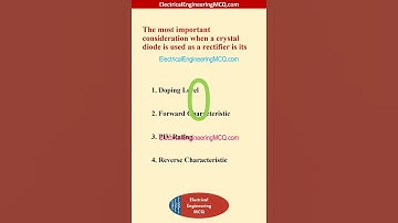 The most important consideration when a crystal diode is used as a rectifier is its