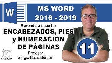 Curso GRATUITO de WORD | Parte 11 | Aprende a insertar ENCABEZADOS, PIES y NUMERACIÓN de páginas