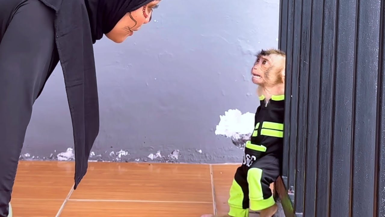 Alpha is afraid to see Mommy because her face is painted