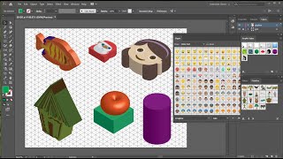 Изометрия/Иллюстратор. Построение проекций при помощи 3D эффектов