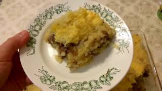 Картофельная запеканка с тушенкой/ Вкусный рецепт Картофельная запеканка с тушенкой/ Вкусный рецепт
