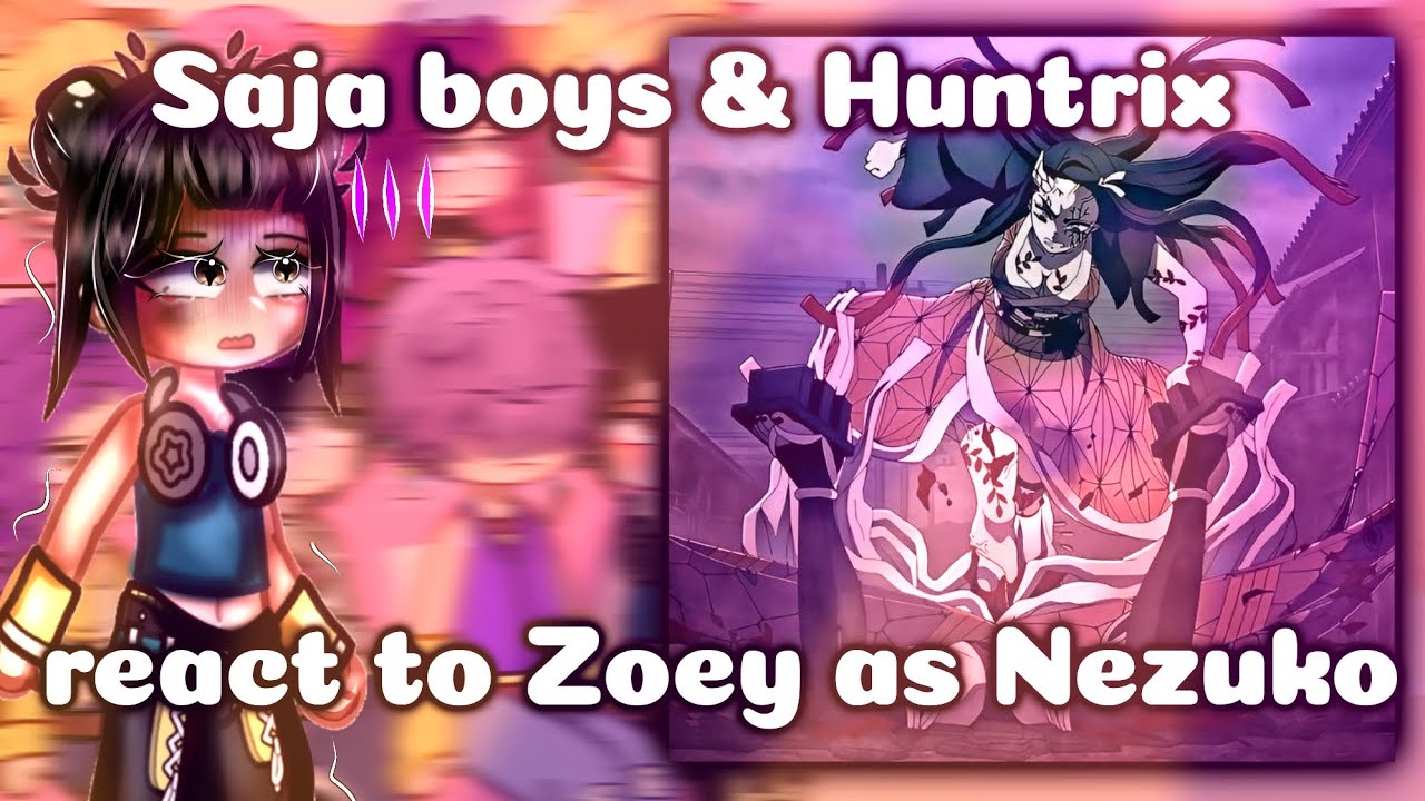 (🇺🇲🇷🇺) K pop demon hunters react to Zoey as Nezuko Kamado ||gacha reaction|| ||KPDH× demon slayer|| 