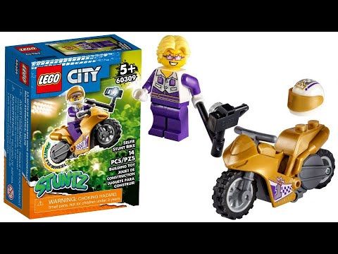 LEGO City Stuntz 60309 Selfie Stunt Bike Unpacking, Opens, review and Speed building.