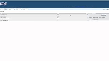 Managing Stock - SitesNStores Support