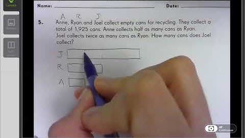 Bar Modeling - Division/Multiplication: 5th Grade Chapter 2 Extra Practice #5