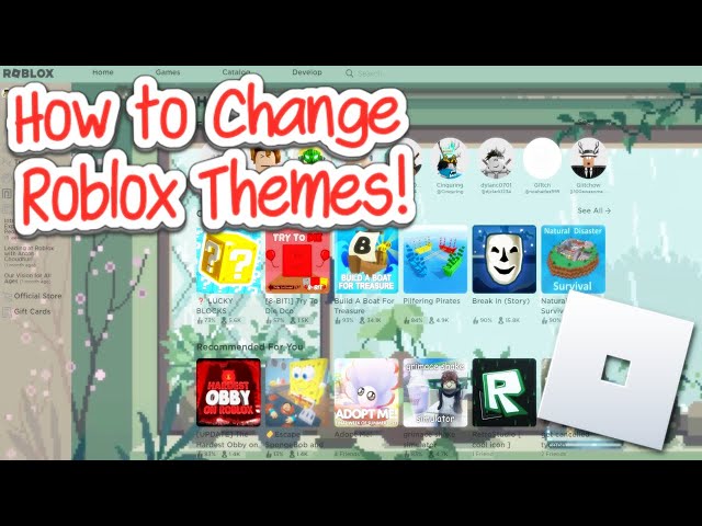 Making roblox look cool with custom themes! 