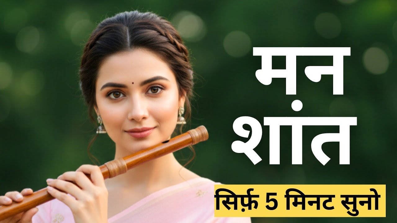 मन शांत | सिर्फ 5 मिनट में तनाव और बेचैनी से राहत | Peaceful Flute Music for Meditation & Relaxation