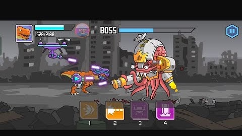 CyberDino t-rex vs robot all bosses + Ending