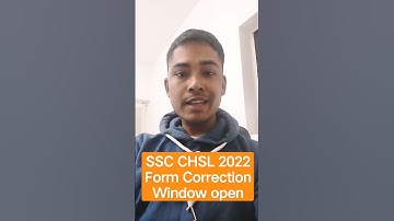 SSC CHSL 2022 Form Correction Window open #shorts #ssc #sscchsl #sscchsl2022