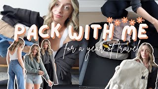 Pack With Me For A Year Of Travel | try on, building a capsule wardrobe