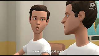 Dialogue/ Conversation Between Two Persons In Cartoon Shape For Kids