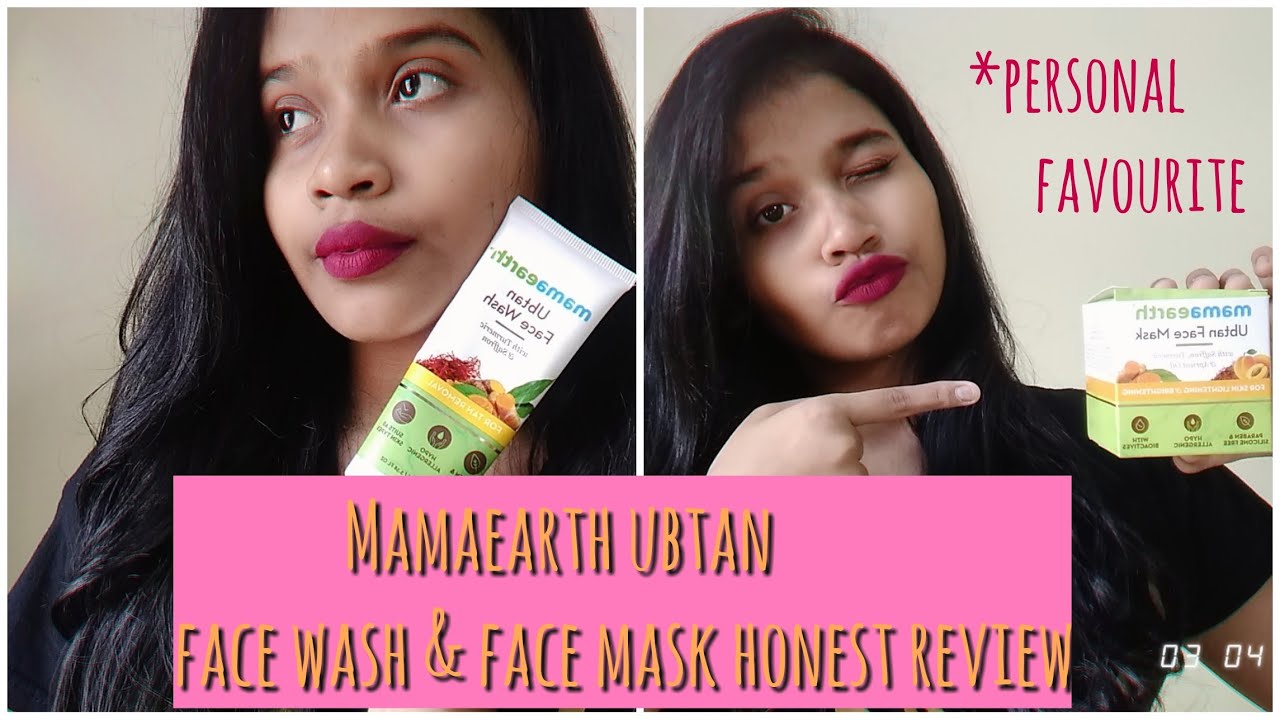 Mamaearth ubtan face wash and Mamaearth ubtan face mask 100 honest