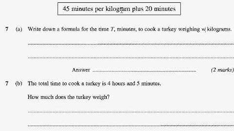 Formula   GCSE Q7a AQA June 2009 Higher Non Calc