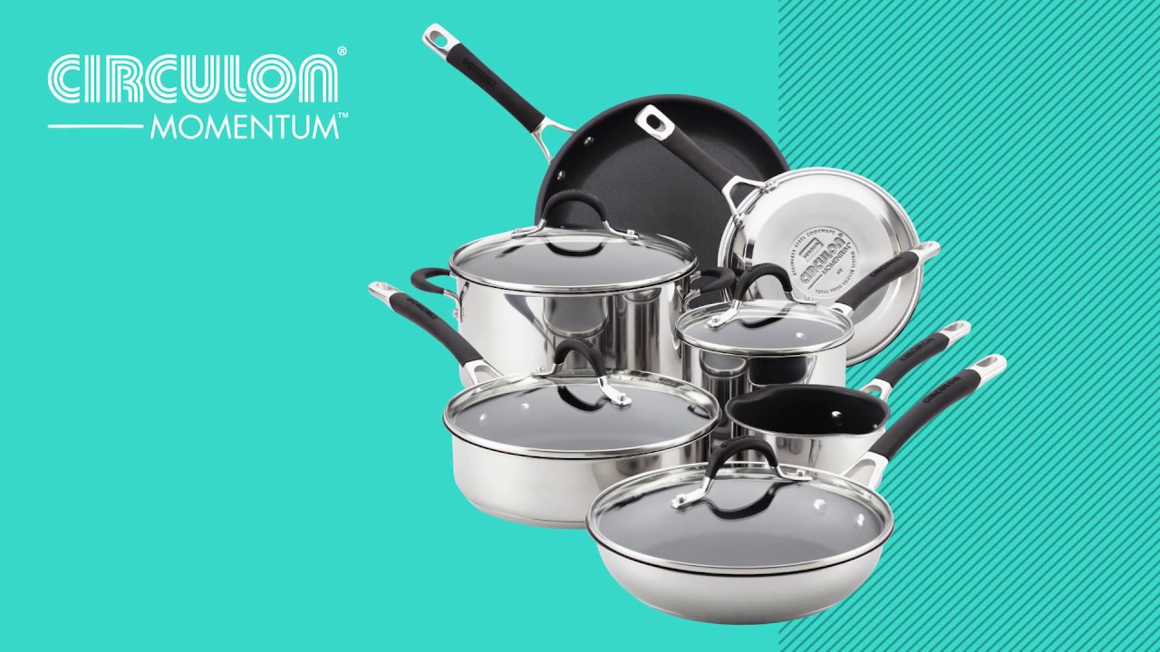 Circulon SteelShield Nonstick Stainless Steel 11-Piece Cookware Set