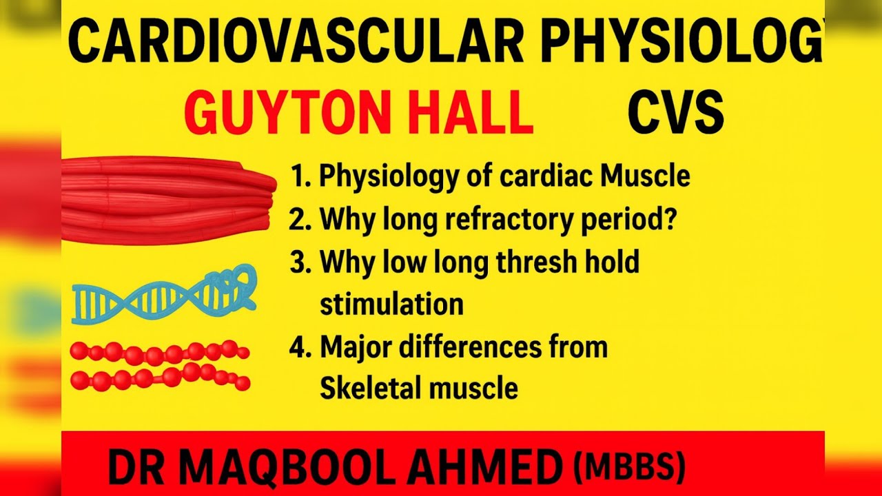 CARDIOVASCULAR PHYSIOLOGY | Cardiac Muscle Characters|CVS MODULE | Dr MAQBOOL AHMED 