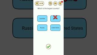 Brain Find Level 45 Which is the largest country. screenshot 5