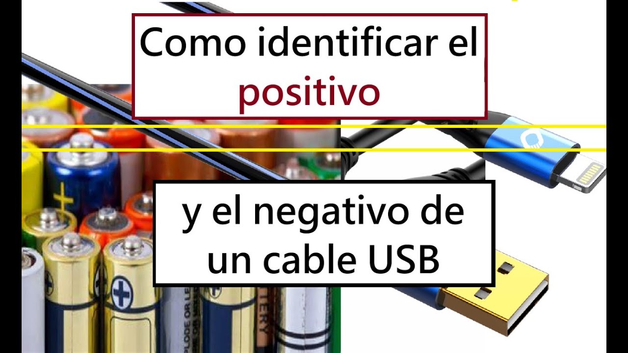 Como identificar el positivo de un cable USB - YouTube