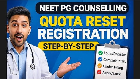 NEET PG 2025 AIQ: How to RESET Registration for Round 1 | MCC Correction Window OPEN!”
