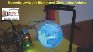 Magnetic Levitating illuminated rotating Globe using Arduino