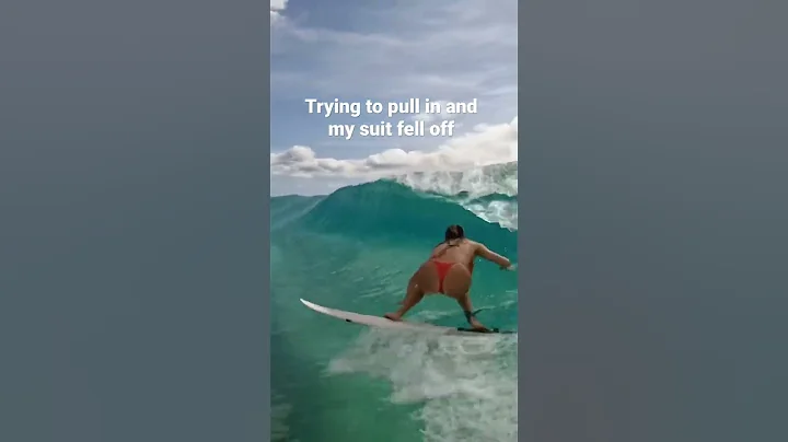 POV your suit falls off while surfing.