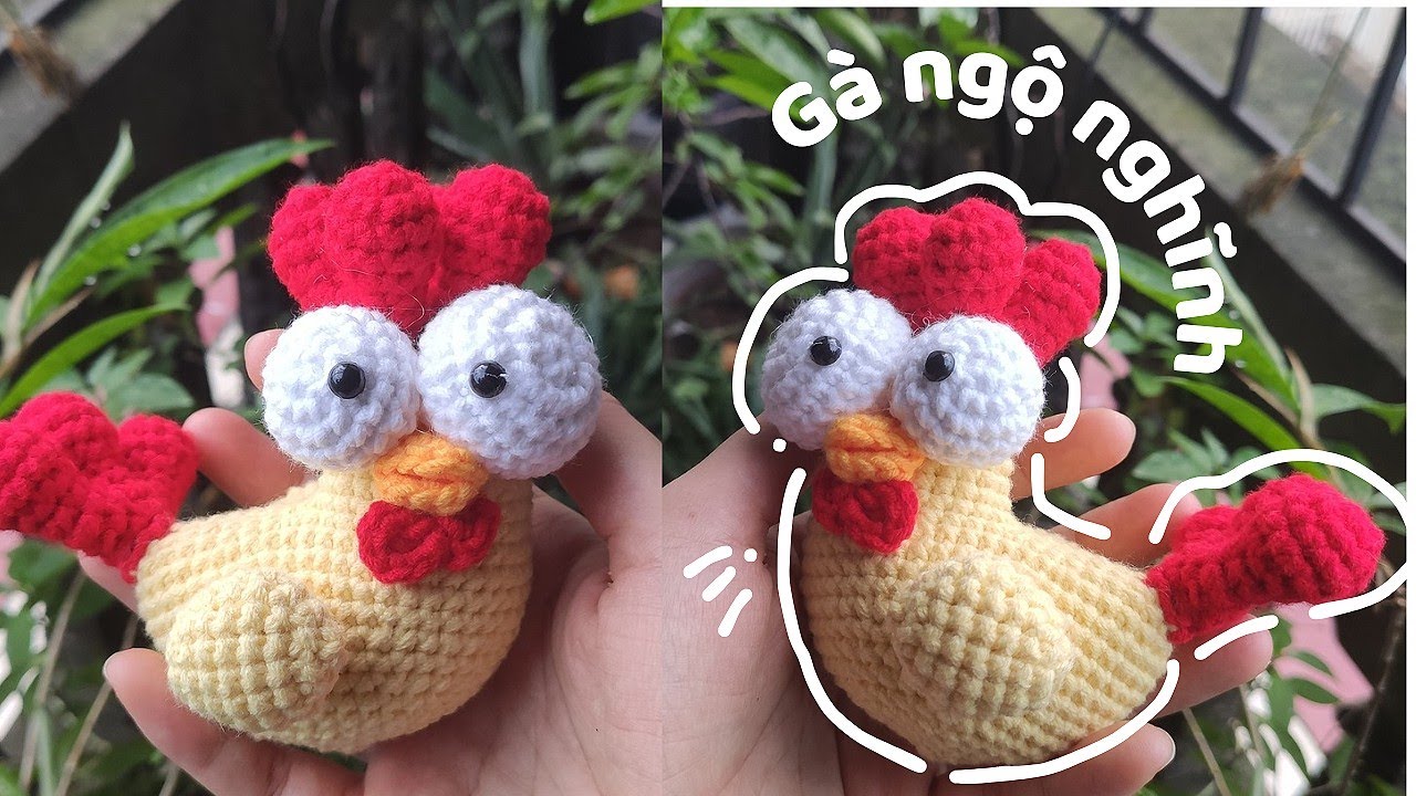 Hướng dẫn móc gà ngộ nghĩnh cực đơn giản| iuiulen