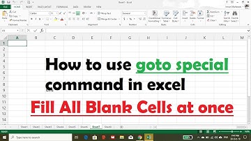 How To Use Go To Special In Excel